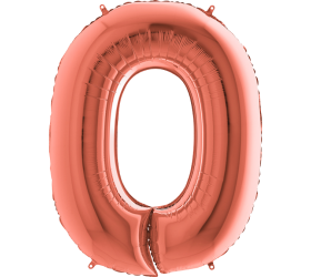 Balón číslo 0 rose gold 100 cm