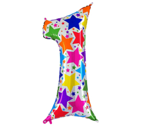 Balón číslo 1 hviezdy 100 cm