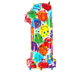 Balón číslo 1 párty 100 cm