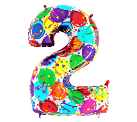 Balón číslo 2 párty 100 cm