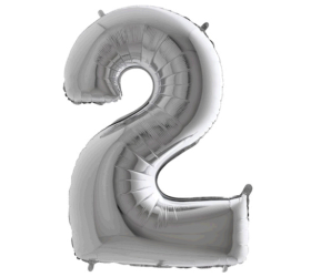 Balón číslo 2 strieborné 100 cm