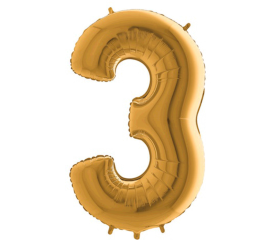 Balón číslo 3 zlaté 100 cm