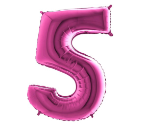 Balón číslo 5 ružové 100 cm