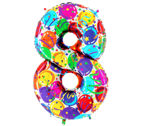 Balón číslo 8 balóny 100 cm