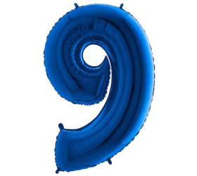 Balón číslo 9 modré 100 cm