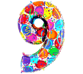 Balón číslo 9 balóny 100 cm