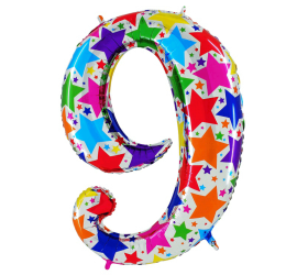 Balón číslo 9 hviezdy 100 cm