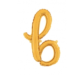 Balón písmeno malé zlaté B script