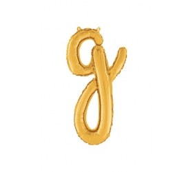 Balón písmeno malé zlaté G script