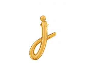 Balón písmeno malé zlaté J script