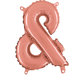 Balón písmeno & rose gold 35 cm