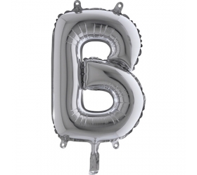 Balón písmeno B strieborné 35 cm