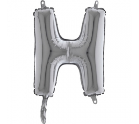 Balón písmeno H strieborné 35 cm