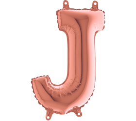 Balón písmeno J rose gold 35 cm