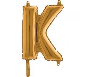 Balón písmeno K zlaté 35 cm