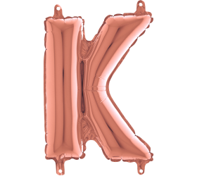 Balón písmeno K rose gold 35 cm