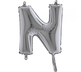 Balón písmeno N strieborné 35 cm
