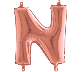 Balón písmeno N rose gold 35 cm