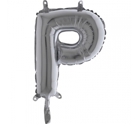 Balón písmeno P strieborné 35 cm