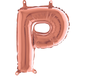 Balón písmeno P rose gold 35 cm