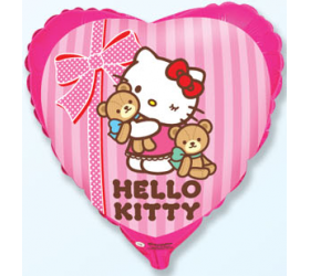 Balón Hello Kitty s macíkmi