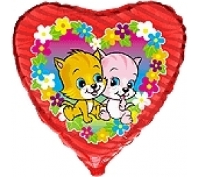 Balón Mačky v kvetoch