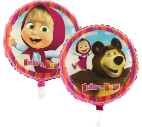 Balón Máša a Medveď kruh