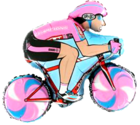 Balón Bicykel ružový