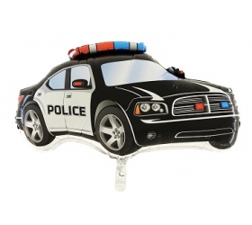 Balón Policajné auto čierne