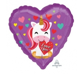 Balón Jednorožec srdce