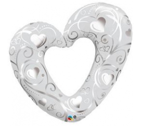 Q Hearts & Filigree Pearl