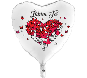 Balón Ľúbim Ťa biely