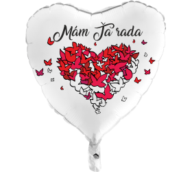Balón Mám Ťa Rada biely