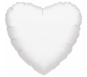Balón Srdce 45 cm biele