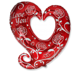 Balón Srdce deravé Ruža