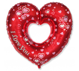 Balón Srdce I LOVE s otvorom