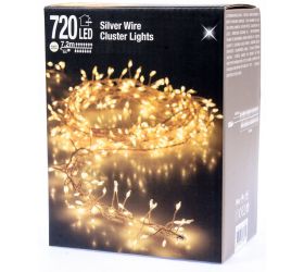 Drôt strieborný 720 Micro LED teplá žltá