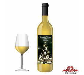 Vianočné darčekové víno, vianočný zlatý stromček