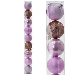 Gule vianočné 6cm 9ks pink