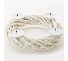 Veniec biely glitter 35x9cm advent