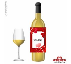 Valentínske darčekové víno, motív V071
