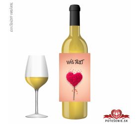 Valentínske darčekové víno, motív V070