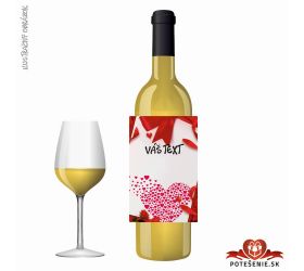 Valentínske darčekové víno, motív V068