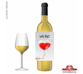 Valentínske darčekové víno, motív V067