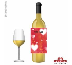 Valentínske darčekové víno, motív V065