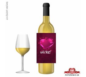 Valentínske darčekové víno, motív V063