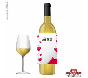 Valentínske darčekové víno, motív V062