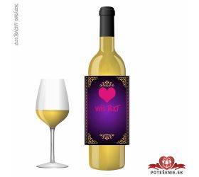 Valentínske darčekové víno, motív V060