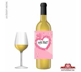 Valentínske darčekové víno, motív V058