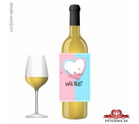 Valentínske darčekové víno, motív V057